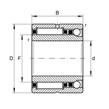 NKIA5910 50x72x30 mm
 Needle Roller / Angular Contact Ball Bearing NKIA