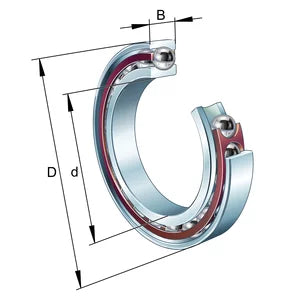 EX35-7CE3-TDT-M High-speed Angular Contact Ball Bearing (set of 4 ...