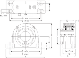 QMPF15J215S Eccentric Four-Bolt Pillow Block Mounted Bearings