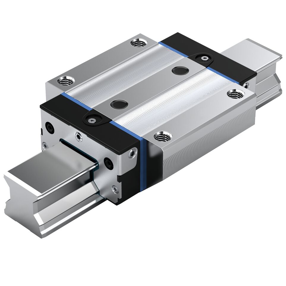 Roller runner block, FNS, size 45, steel CS, accuracy super precision, high preload
