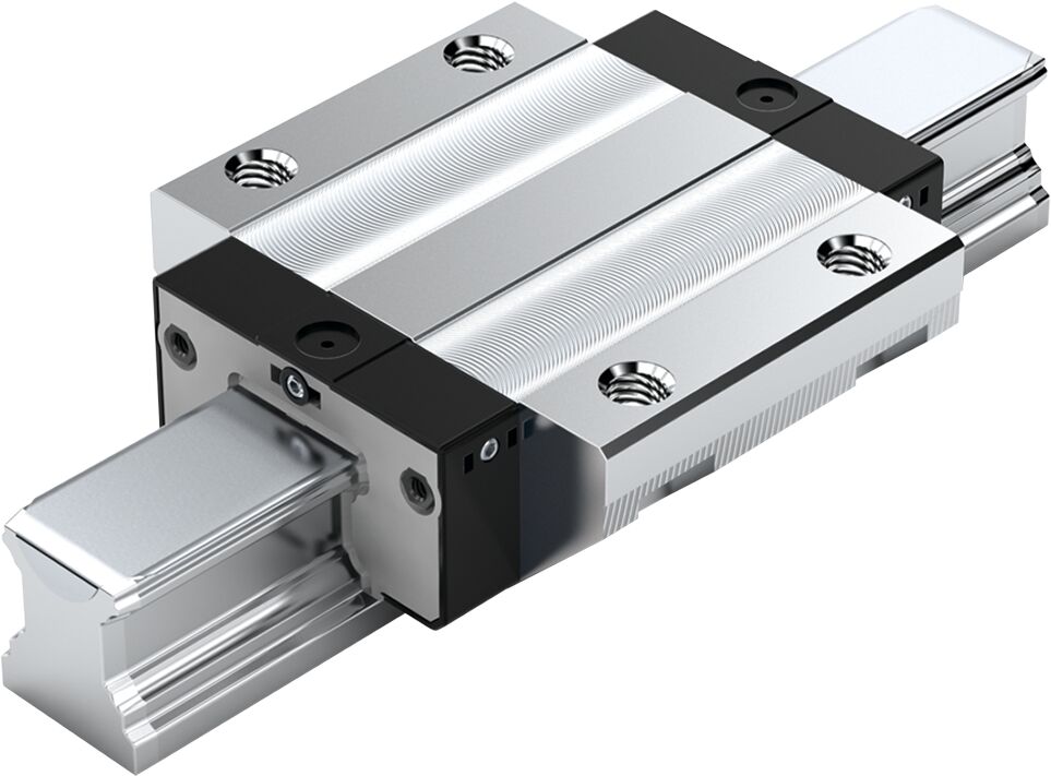 Ball runner block, FNN, size 25, steel CS, accuracy standard, low preload, without ball chain