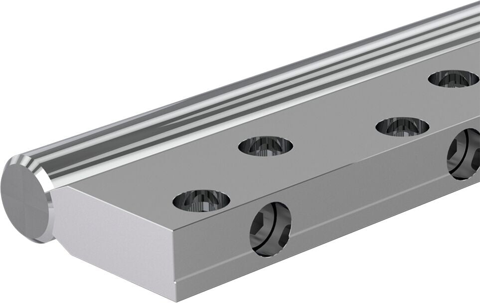 Shaft support rail with shaft mounted (hard chrome plated), 25-AS1-H7