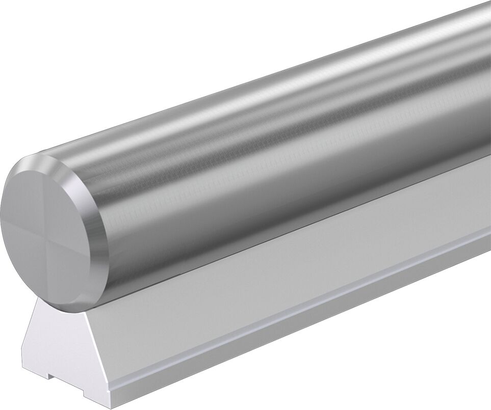 Shaft support rail with shaft mounted (heat-treated steel), 30-AE-H7