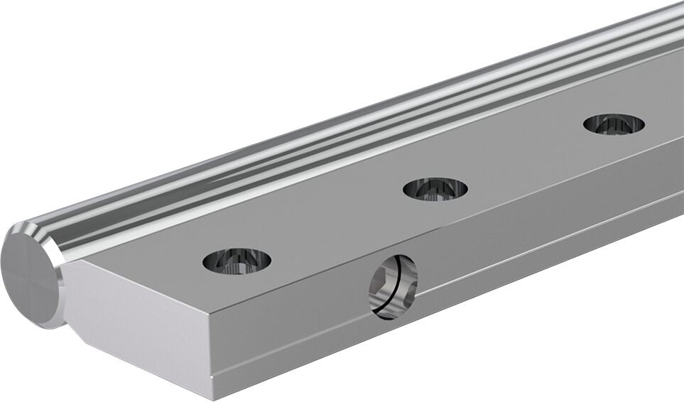 Shaft support rail with shaft mounted (hard chrome plated), 30-AS2-H6