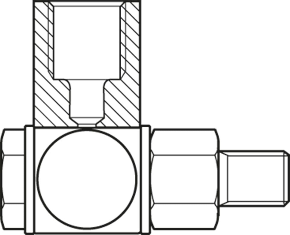 Swivel fitting - 22mm - M6