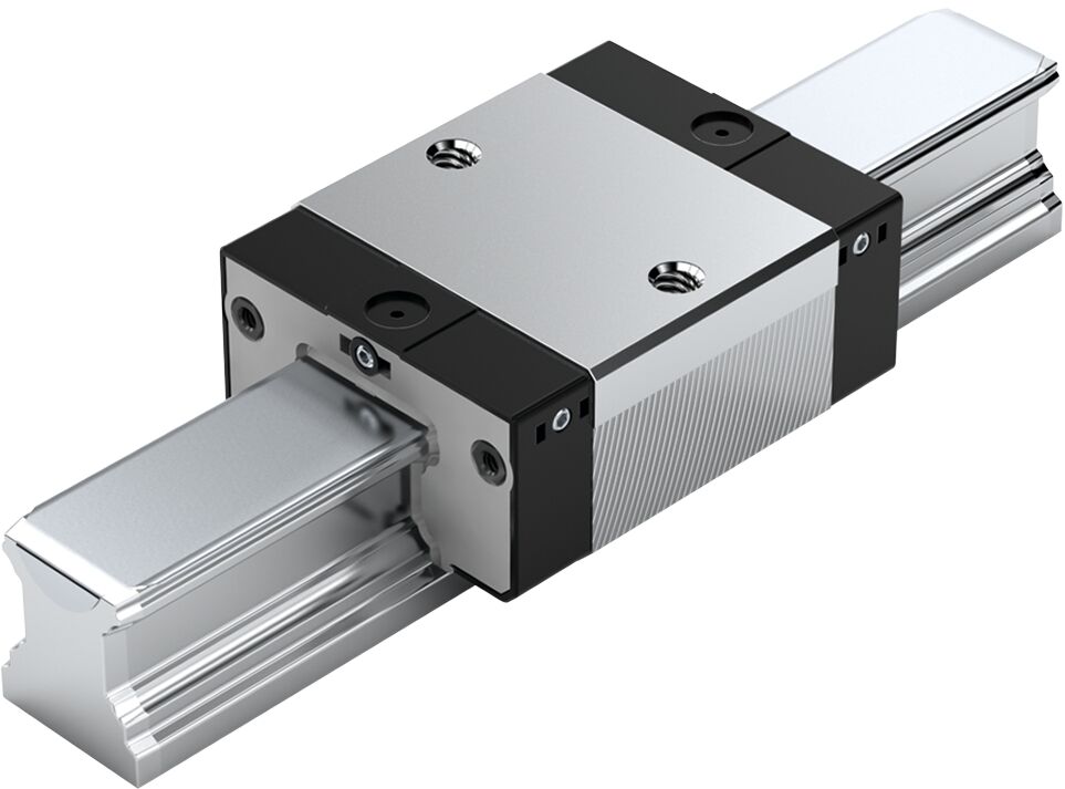 Ball runner block, SKN, size 20, steel CS, accuracy standard, low preload, without ball chain