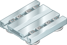 Load image into Gallery viewer, The cam roller runner block (flat profile) is characterized by the following product features: Format SNS, size 42, aluminum, accuracy economic, load class FN