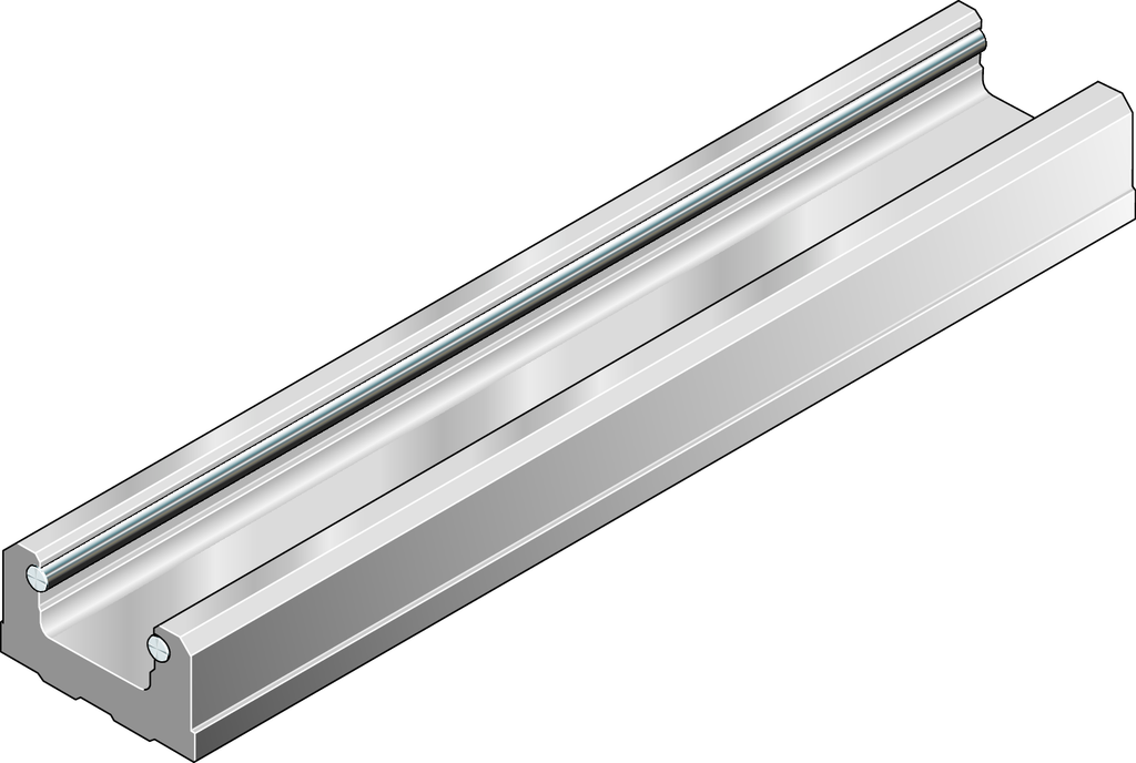 Cam roller guide rail, UNH, size 20, aluminum-NRII, no bores