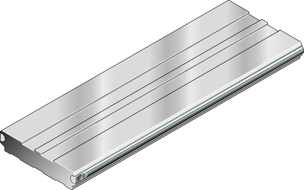 Cam roller guide rail, BNN, size 52, aluminum-NRII, no bores