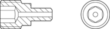 Load image into Gallery viewer, Hollow screw M8x1x10.5-45H