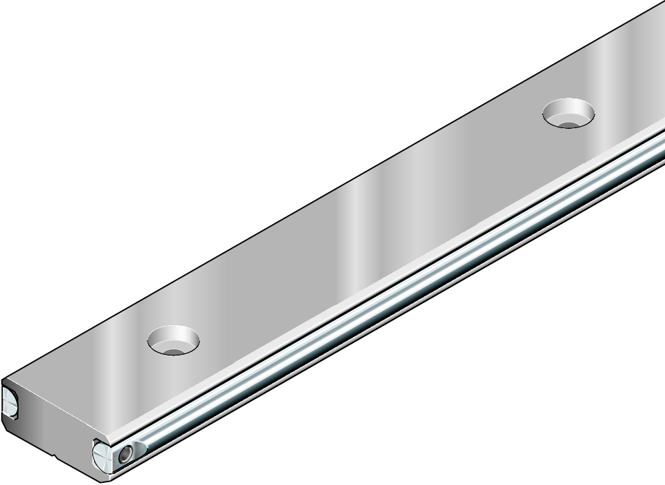 Cam roller guide rail, SNN, size 52, aluminum-NRII, double bores