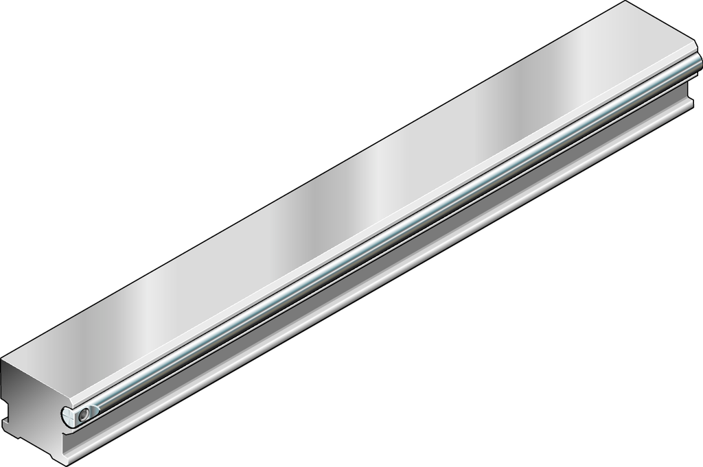 Cam roller guide rail, HNS, size 52, aluminum-NRII, no bores