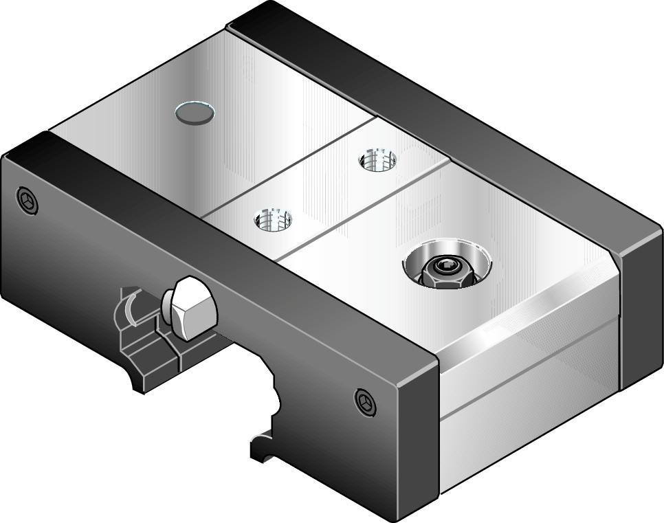 The cam roller runner block (super version) is characterized by the following product features: Format SKS, size 20, aluminum, accuracy economic, load class FN