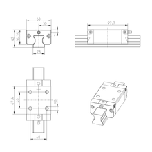 Load image into Gallery viewer, Ball runner block, SNS, size 30, steel CS, accuracy standard, low preload