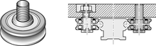 Load image into Gallery viewer, The cam roller is characterized by the following product features: Format LZZ, size 52, steel CS, accuracy economic, load class FN