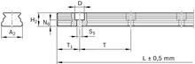 Load image into Gallery viewer, Mini rail, SNS, size 12, Resist NRII, accuracy high